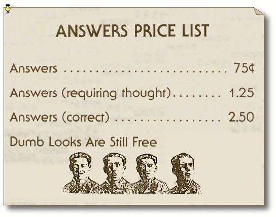 Answers Price List